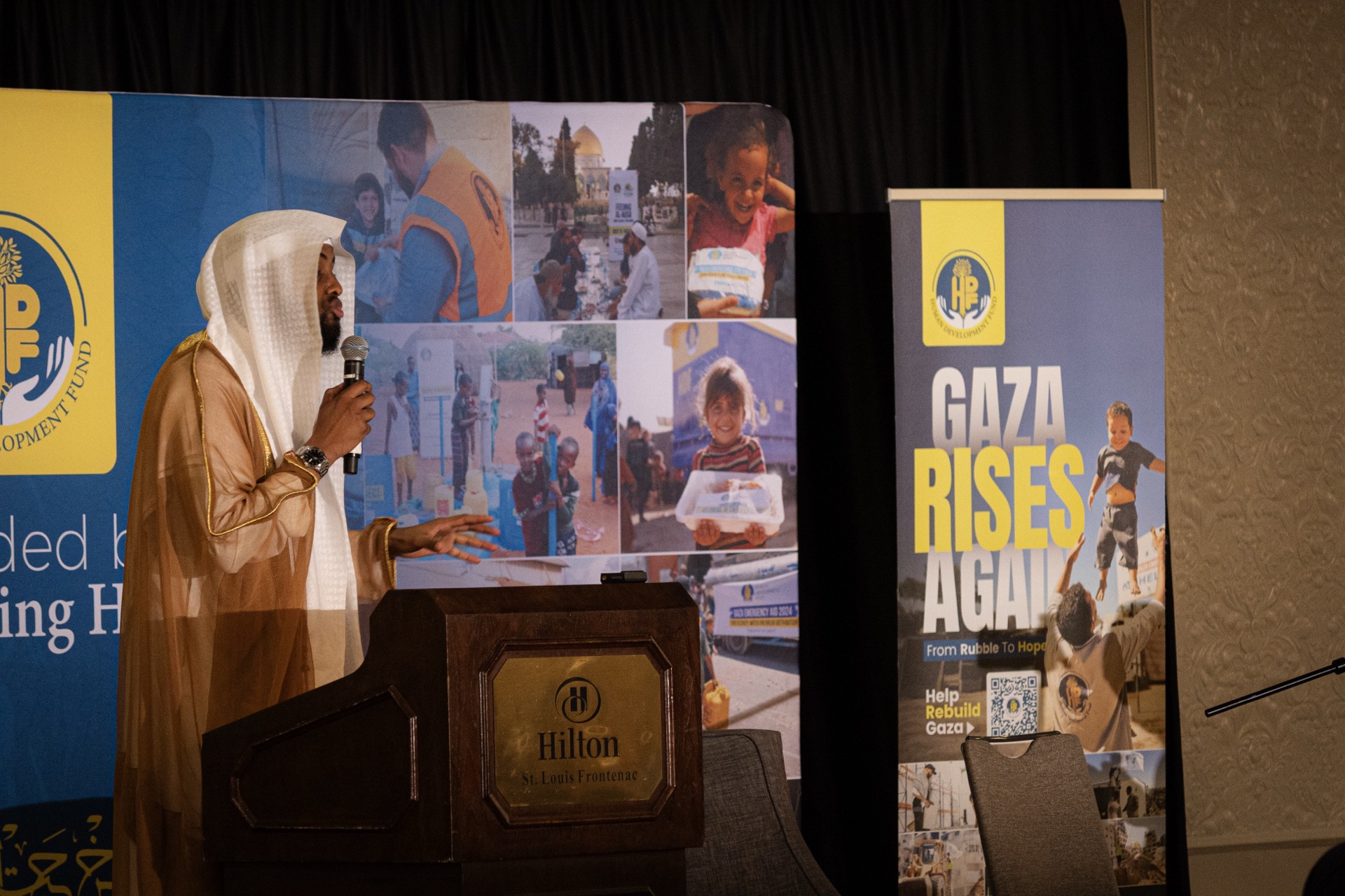 Gaza relief appeal at the Najm x SLU MSA event